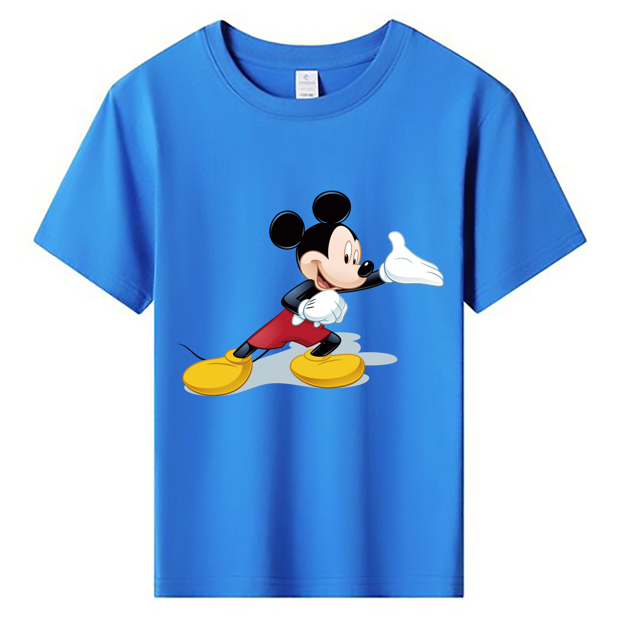 ミッキーマウス Mickey Mouse 綿100％キッズTシャツ（フロントプリント）
